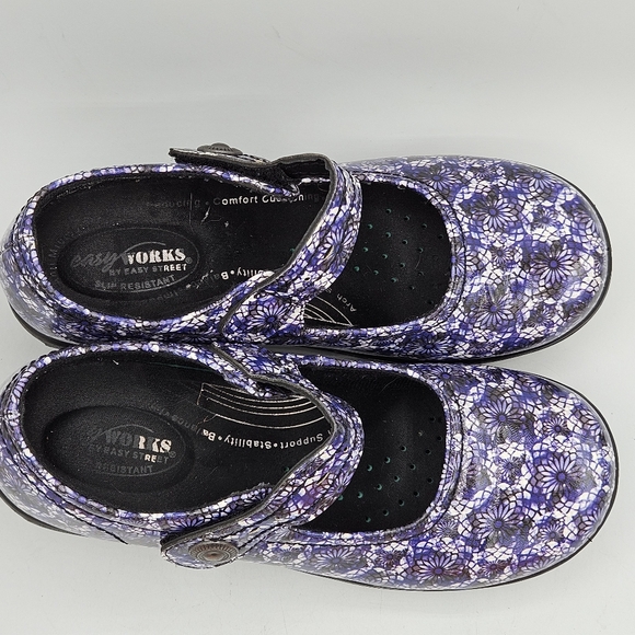 Easy works by Easy Street Floral slip resistant clogs size 9.5 - Picture 7 of 16